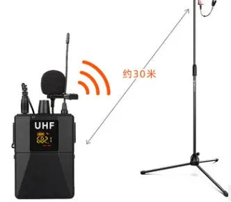 Black Little Bee X3 wireless lavalier microphone with clip for smartphones.