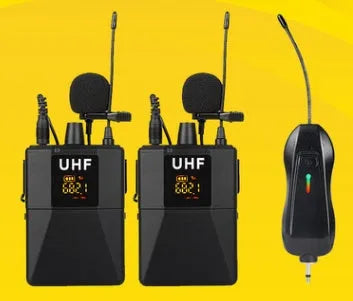 Black Little Bee X3 wireless lavalier microphone with clip for smartphones.