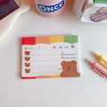 Kawaii bear memo pads notebook with cartoon design and multiple cover colour options