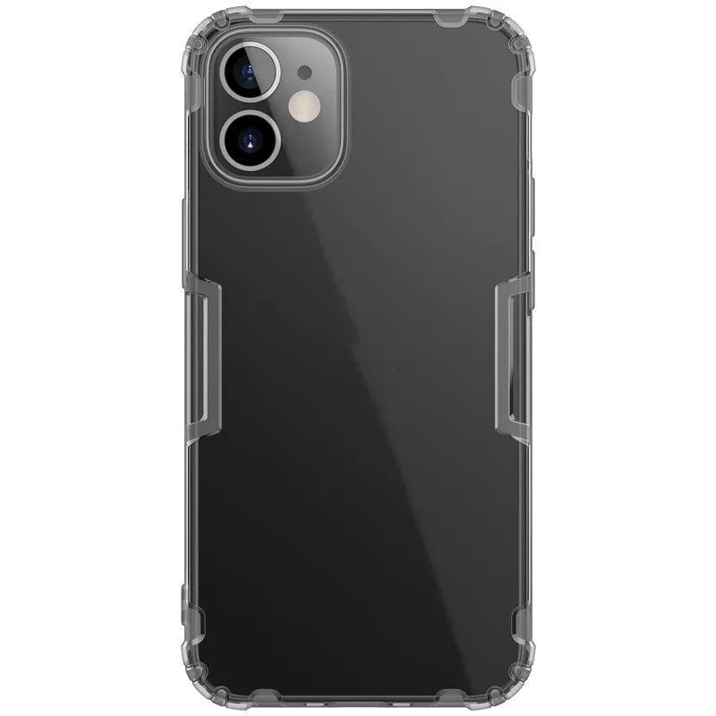 Nelkin natural transparent soft TPU phone case for Apple iPhone 12 Mini 5.4 inch in black