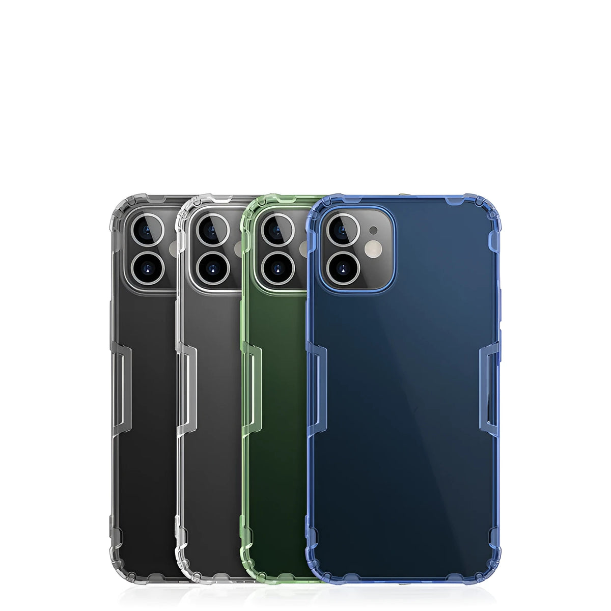 Nelkin natural transparent soft TPU phone case for Apple iPhone 12 Mini 5.4 inch in black