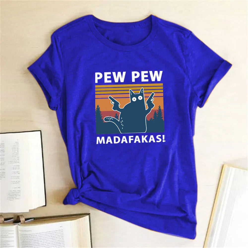 Street style printed t-shirt with short sleeves and round neck collar in multiple colour options