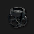 Black ABS bicycle computer rotating bracket with two size inserts and tail light mount for Sram Maijin Wahoo