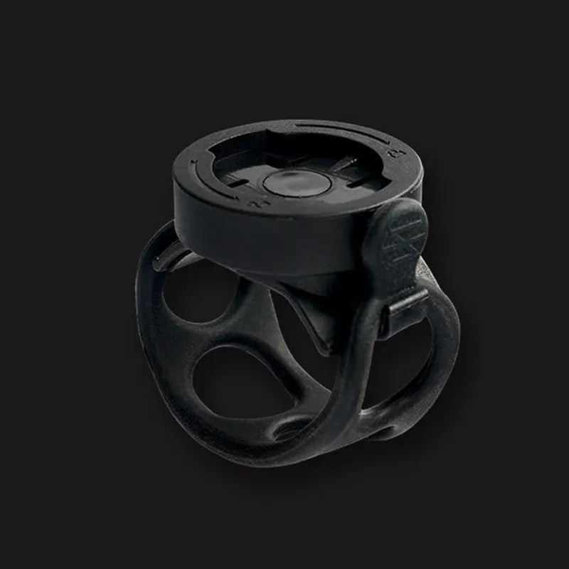 Black ABS bicycle computer rotating bracket with two size inserts and tail light mount for Sram Maijin Wahoo