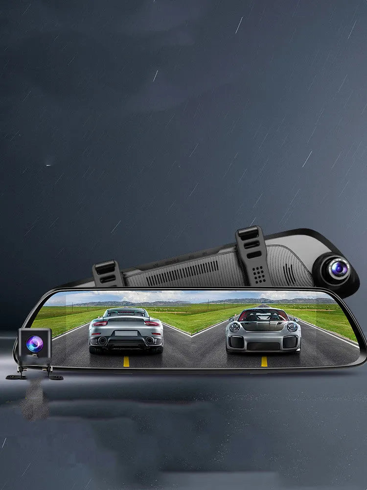 Black plastic 360-degree driving recorder with wireless connectivity and night vision function