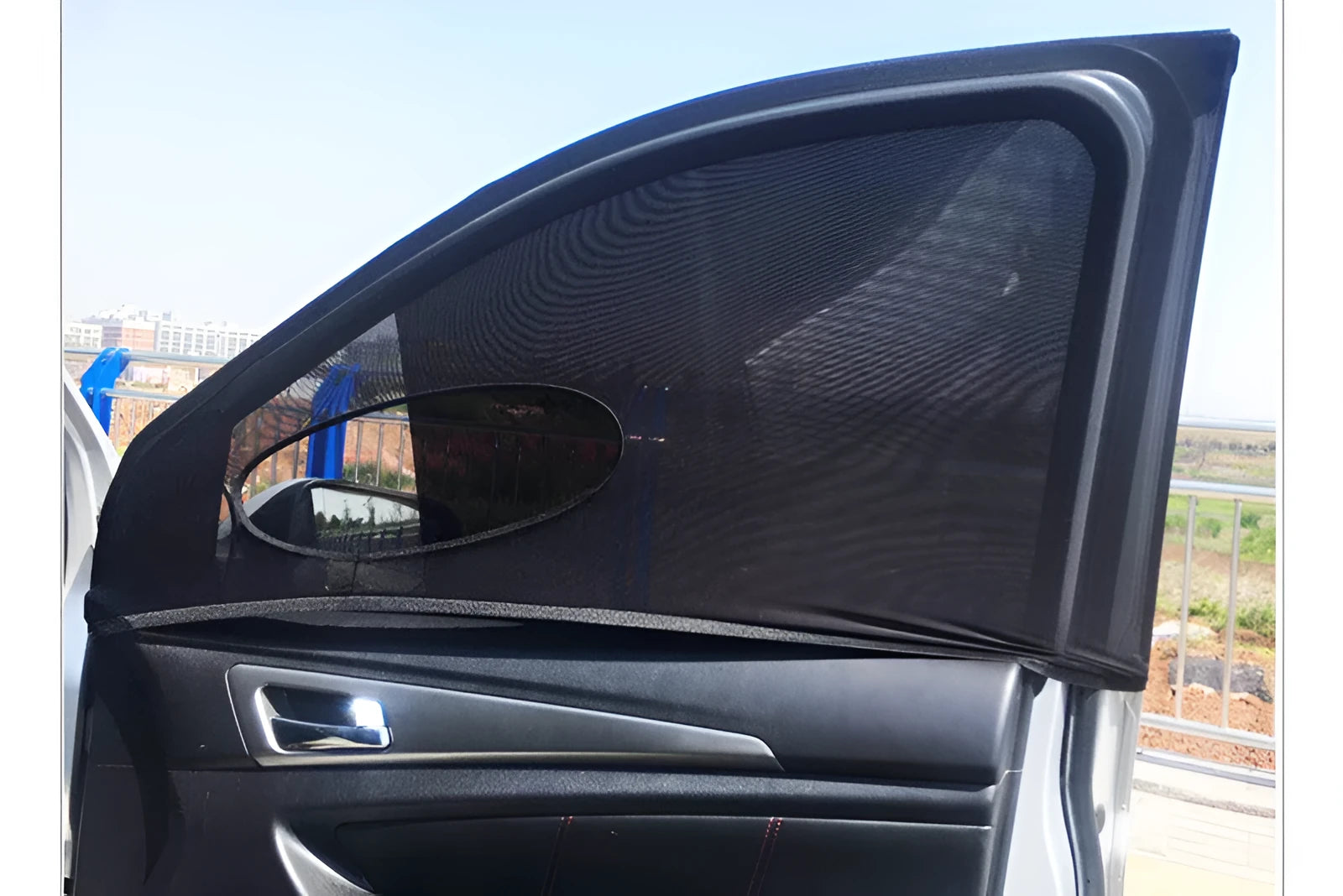 Car window cover net stretchable mesh sun shade anti-mosquito curtain for auto front rear windows