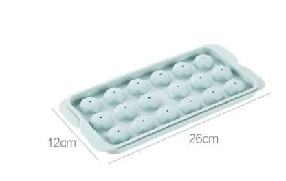 Sky blue or pink plastic ice cube tray making round ball ice for drinks.