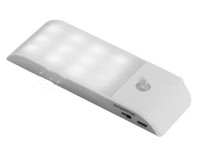 12 LED rechargeable human body sensor night light with PVC shade in new Chinese style.