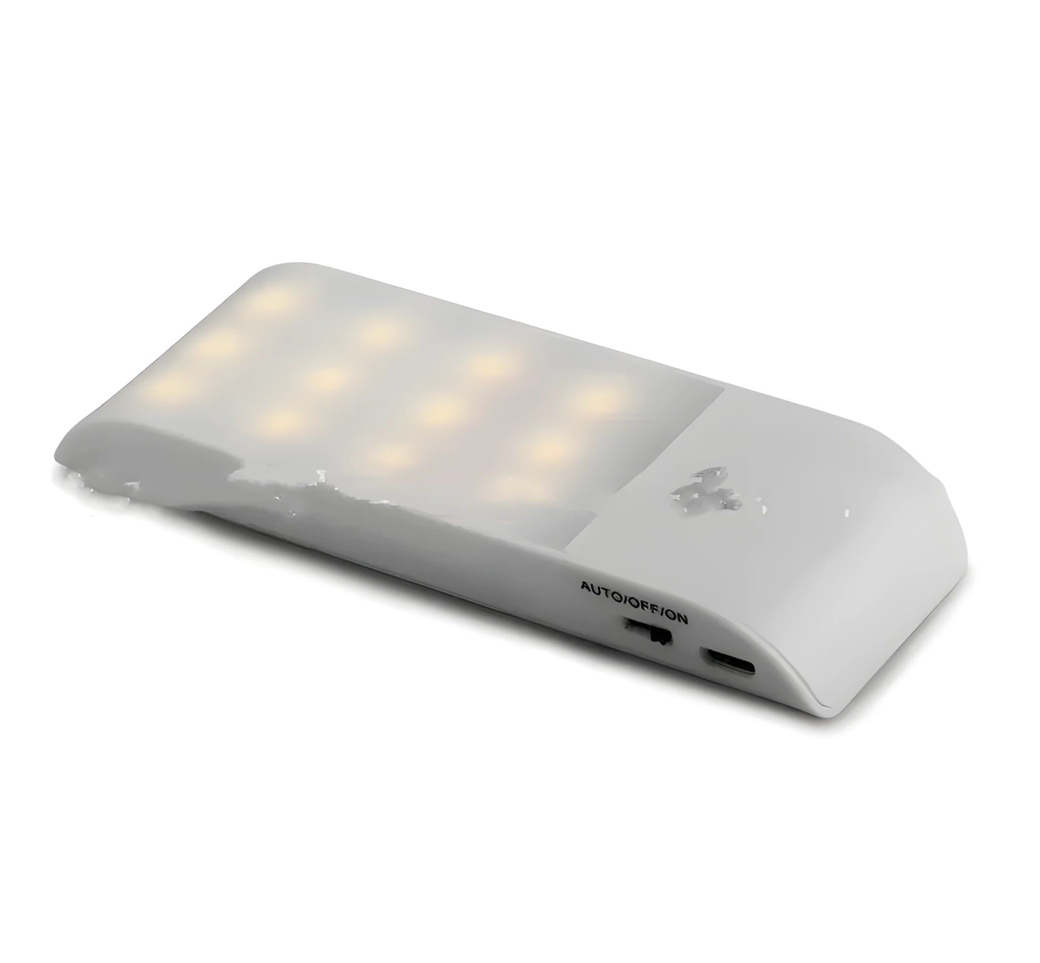 12 LED rechargeable human body sensor night light with PVC shade in new Chinese style.