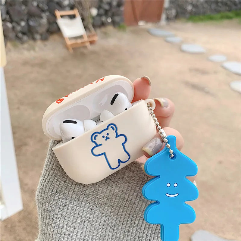 Silicone clamshell AirPods protective case in solid colour, compatible with AirPods Pro3 and AirPods1 2