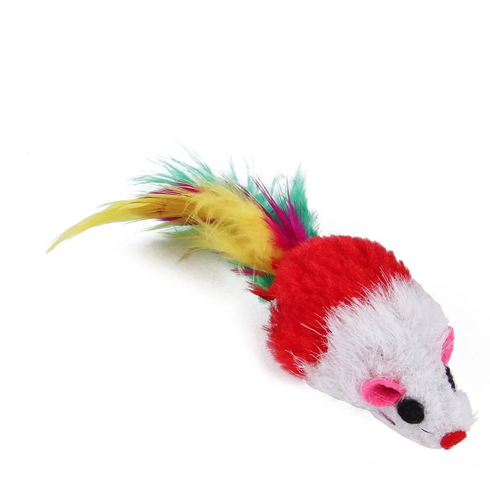 Cat channel funny cat stick toy set with PP metal plush feather attachments in multiple piece options