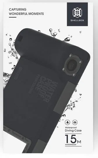 Orange waterproof mobile phone case for Apple and Samsung smartphones with transparent PC PET construction