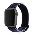 Braided nylon watch strap with wave pattern in multiple colours for Apple Watch 44mm 42mm 40mm 38mm