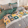 Gift Aloe Cotton Sheet duvet cover sheet four piece set with plant and flower pattern on polyester fibre fabric