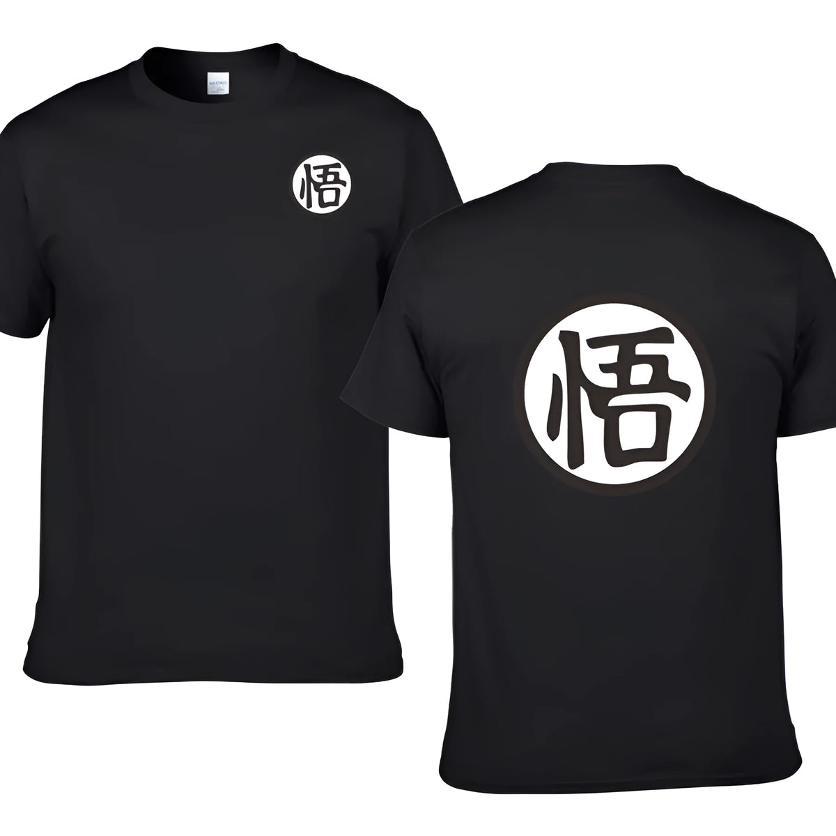 Casual men cotton T-shirt with anime print, straight fit, round neck, three-quarter sleeves, available in multiple colours