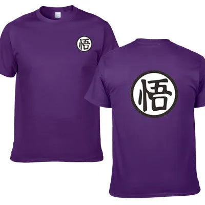 Casual men cotton T-shirt with anime print, straight fit, round neck, three-quarter sleeves, available in multiple colours