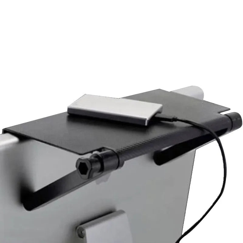 Plastic TV set-top box and router storage rack with cable management holes