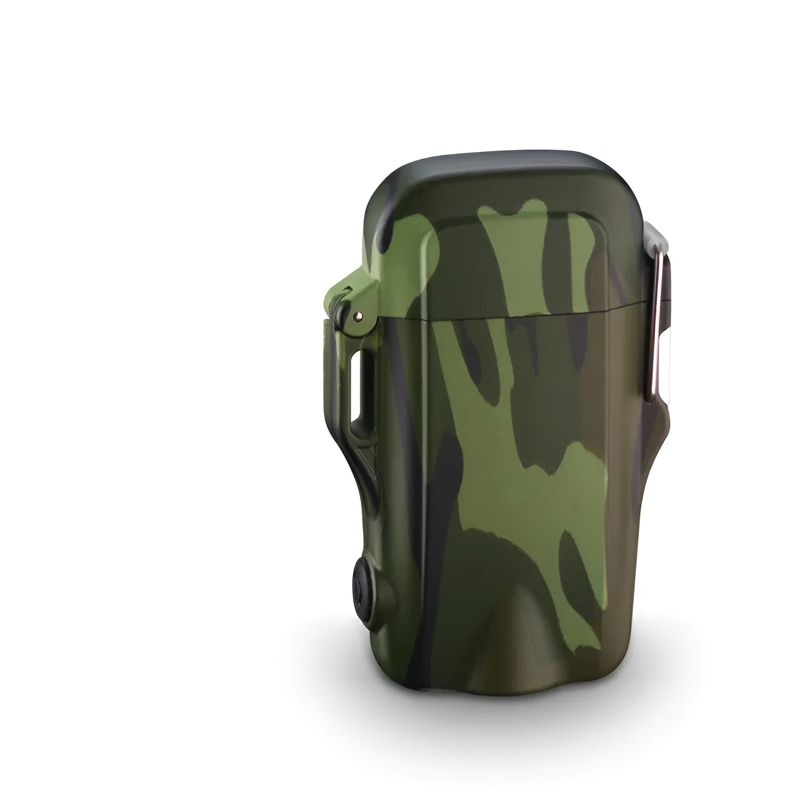 Waterproof plastic flashlight with USB charging port in camouflage colour
