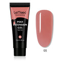 Quick Builder Poly UV Gel Nail Wash 20ml bottle with brush, clear liquid for tack-free finish