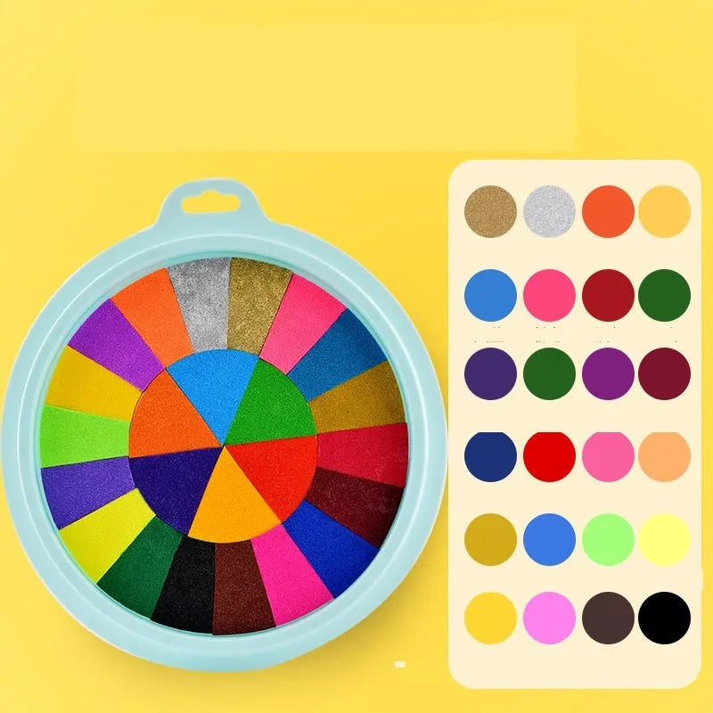16cm non-toxic finger print mud inkpad kit with picture albums for children's educational crafts