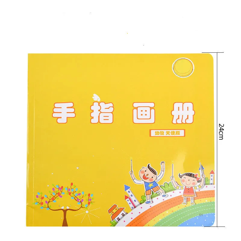 16cm non-toxic finger print mud inkpad kit with picture albums for children's educational crafts