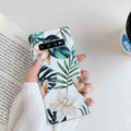Samsung TPU phone case with green leaf flower pattern for S8 S9 S10 S20 A51 Note10 series