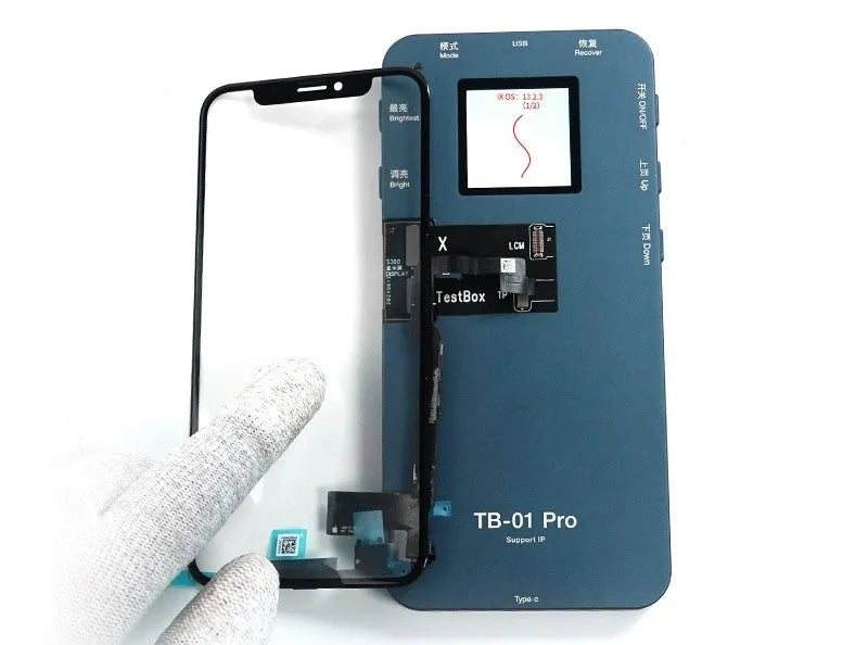 Intelligent mobile phone screen tester device for professional repair diagnostics with ABS and metal housing