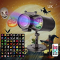 Outdoor waterproof double tube animated watermark light projecting water patterns onto a garden wall