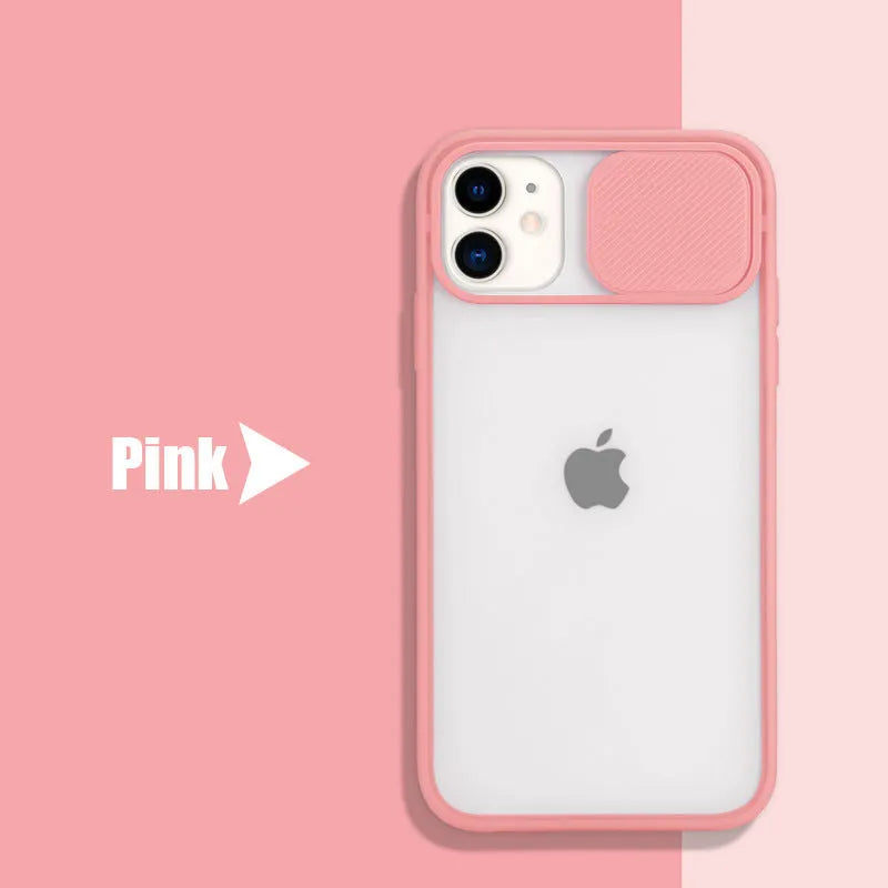 Frosted frame lens silicone phone case for Apple iPhone in multiple colour options
