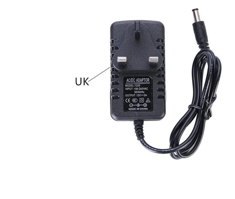 Household electric car air pump dual-use inflator with plastic body, 1m power cord, and 8cm tube on a white background