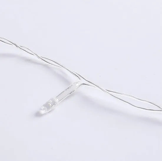 LED five-pointed star string lights with copper wire in warm white colour