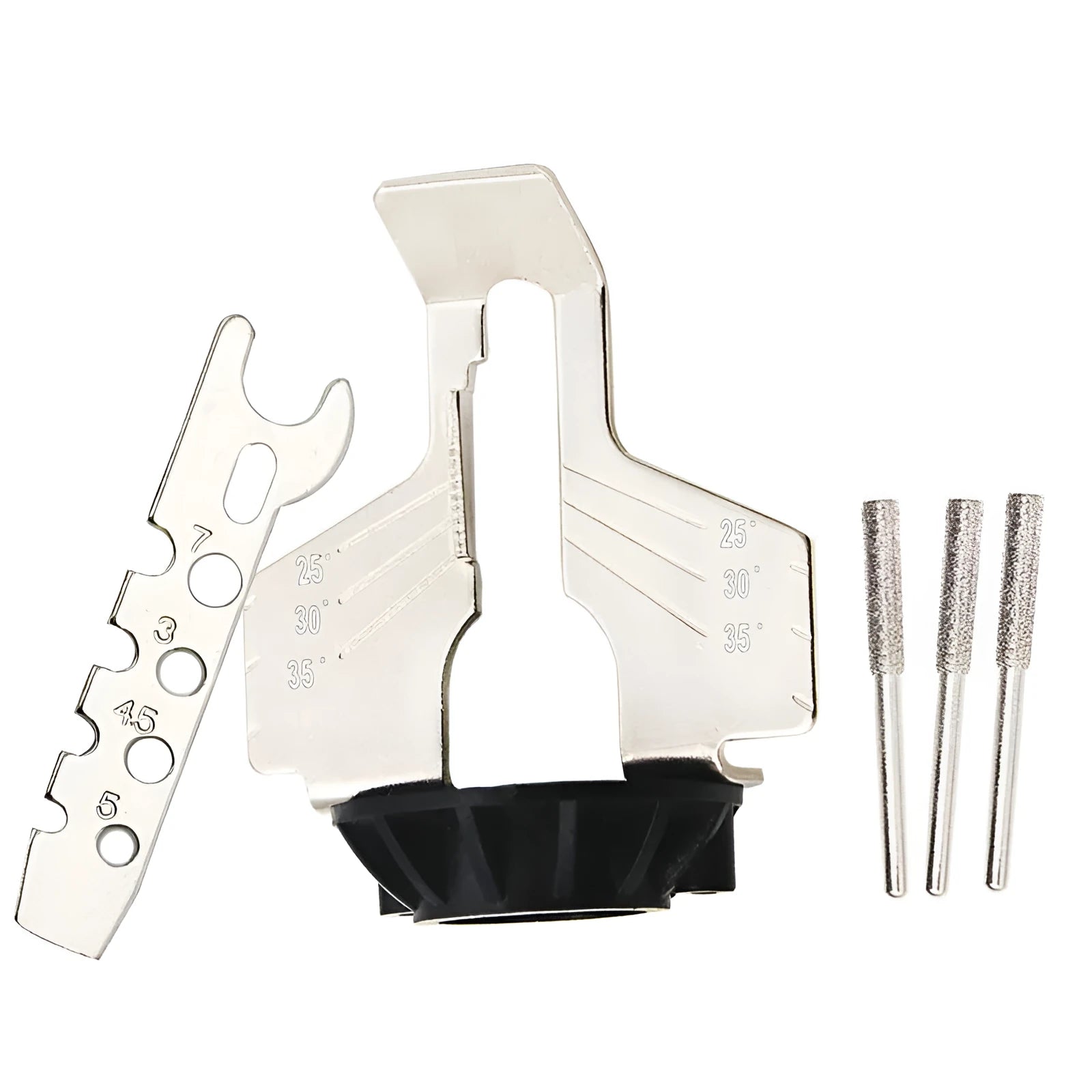Silver electric chain grinding machine accessory with 100-tooth metal band saw blade