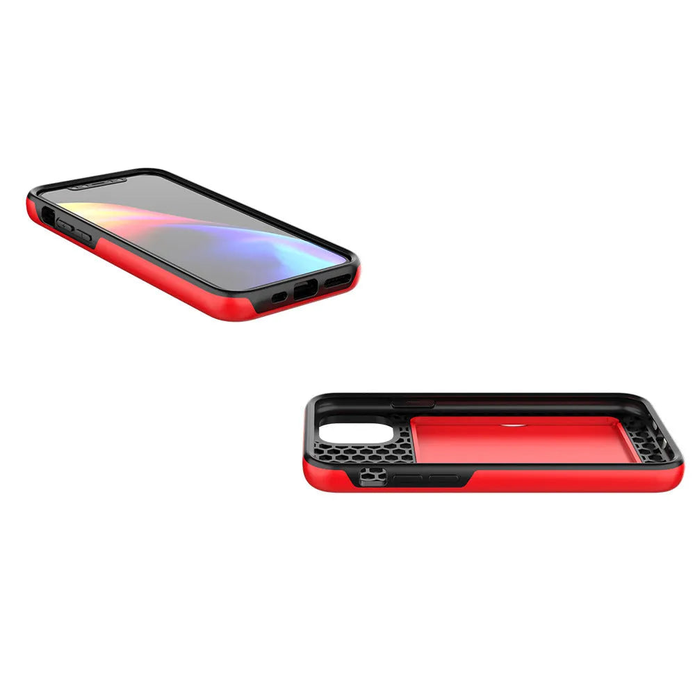 Simple solid-colour TPU and PC back cover case for iPhone 11, 11 Pro, and Pro Max in six colour options.