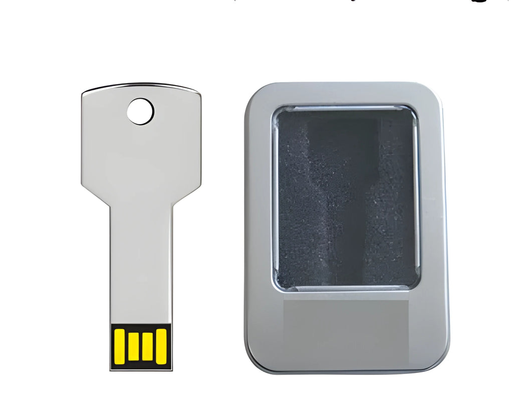 Custom logo USB flash drive with brand print and USB connector