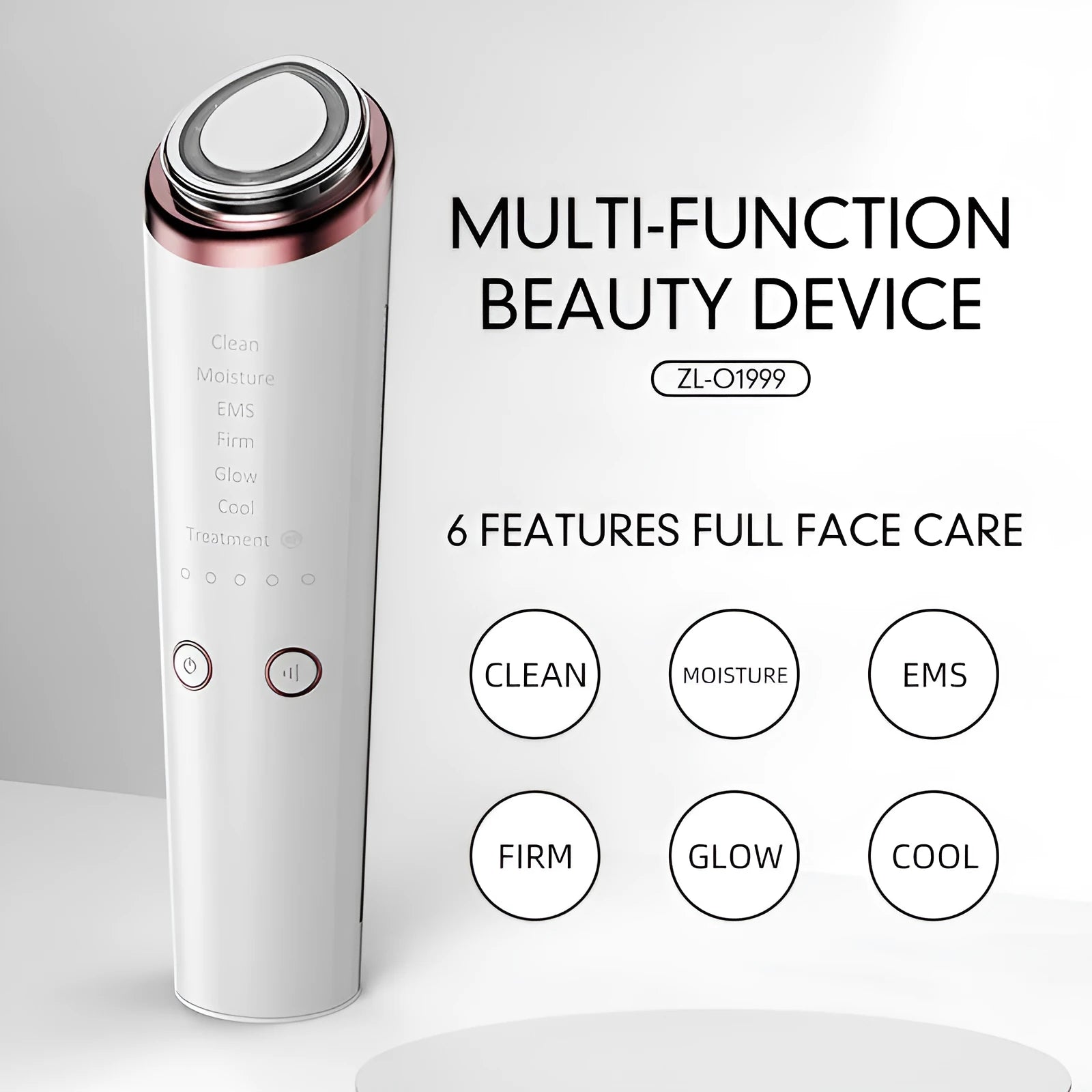 Eye Lifting And Tightening Beauty Instrument Massager Plastic USB Charging 3 Gears Vibration Colour Light White Facial Massage Tool for Skincare Routine Home Use