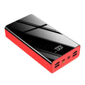 Large-capacity 40000 mAh power bank with LCD display in black plastic shell