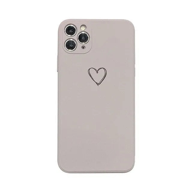 Silicone iPhone case in various colours showing back cover design for multiple models