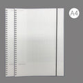 Hard cover A4 notebook with PP plastic and grid ruling patterns for accounting use