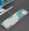 Mechanical waterproof gaming keyboard with 104 keys in black colour
