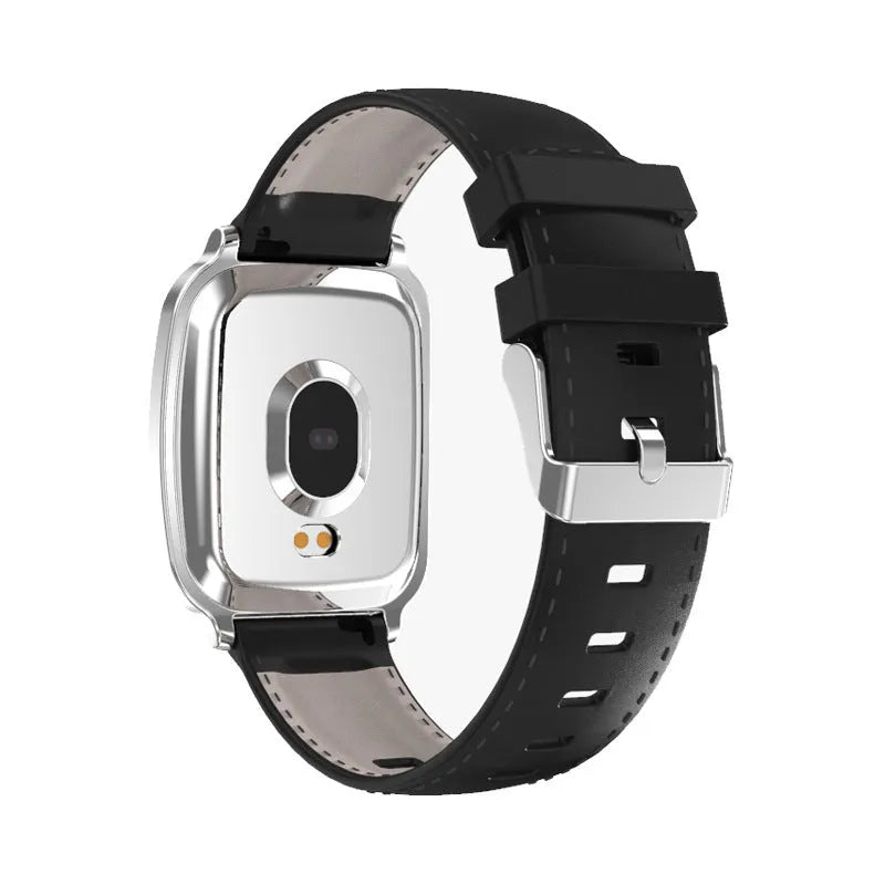M8 multi-function smart bracelet with heart rate monitor, zinc alloy body and TPU strap on a wrist