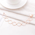 Heart finger ring bracelet 2 in 1 women jewellery S925 sterling silver rose gold light yellow gold plating
