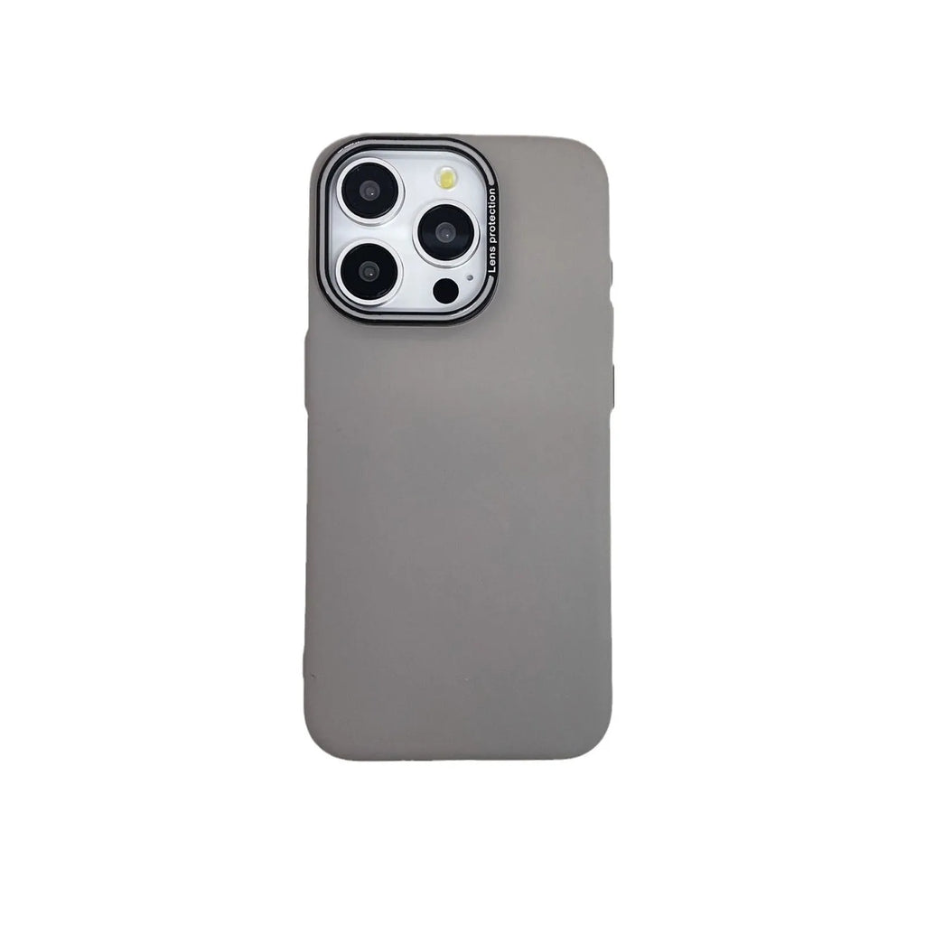 Frosted crystal sand skin feel phone case for iPhone 14 in titanium gray colour