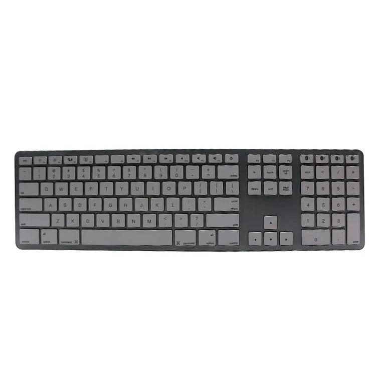 White wireless Bluetooth keyboard with 109 keys including three-key zone for Windows iOS Android devices
