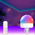 RGB rechargeable LED atmosphere bulb with remote control, 3.5W, E27 base, built-in lithium battery