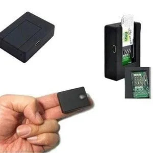 N9 mini black GPS car alarm tracker with SIM card slot and indicator light