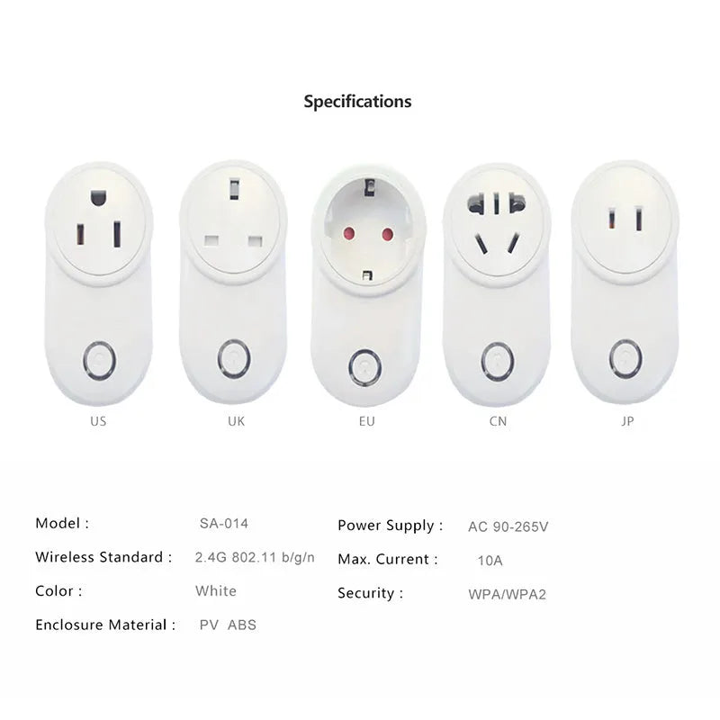 WiFi smart socket compatible with Tmall Genie and ewelink app for remote control
