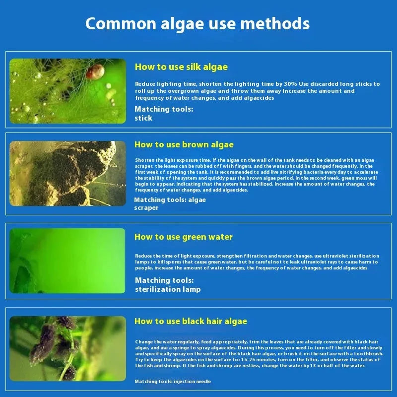 Ecological algae removal King liquid algaecide bottle for fish tanks and ponds