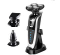 Smart rechargeable razor with ABS body, charging base, and interchangeable cutter heads in EU format