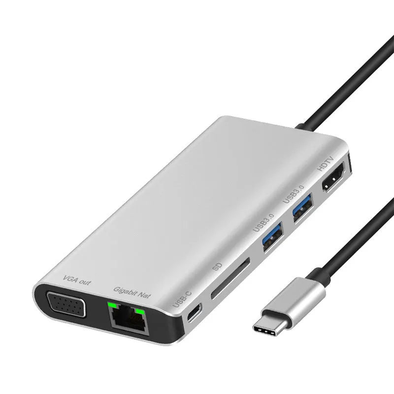 Type-C docking station OT-9591B with USB 3.0, HDMI, Ethernet and SD card reader ports