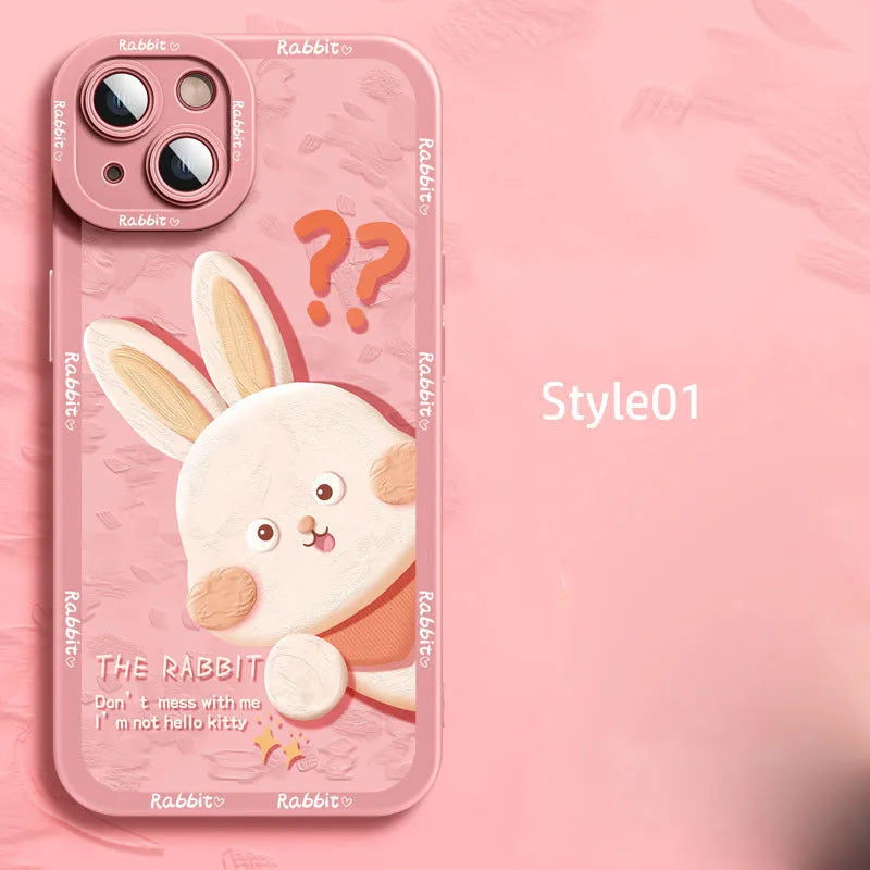 Silicone cartoon mobile phone case for Apple iPhone 14 Pro Max with colourful drop prevention design